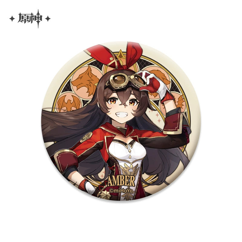 Lisenced Genshin Impact Mondstadt Theme Series Character Badge –  2.95 inches (75mm) – Venti, Klee, Albedo