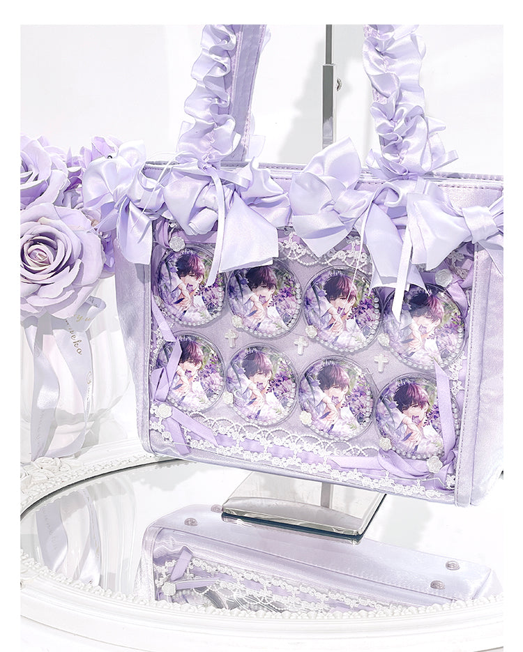 Rose Bloom Ita Bag – Stylish Ribbon Crossbody for Collectibles