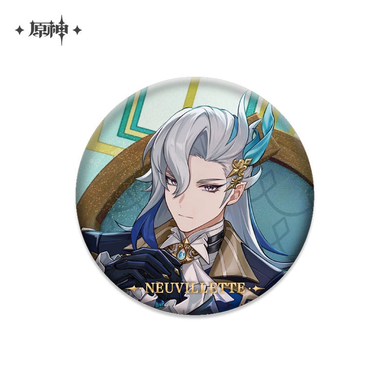 [Official Genshin Impact] Character Badge –  2.28inches(58mm) – Furina & Kaedehara Kazuha – Genshin Themed Series