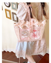 Rose Bloom Ita Bag – Stylish Ribbon Crossbody for Collectibles