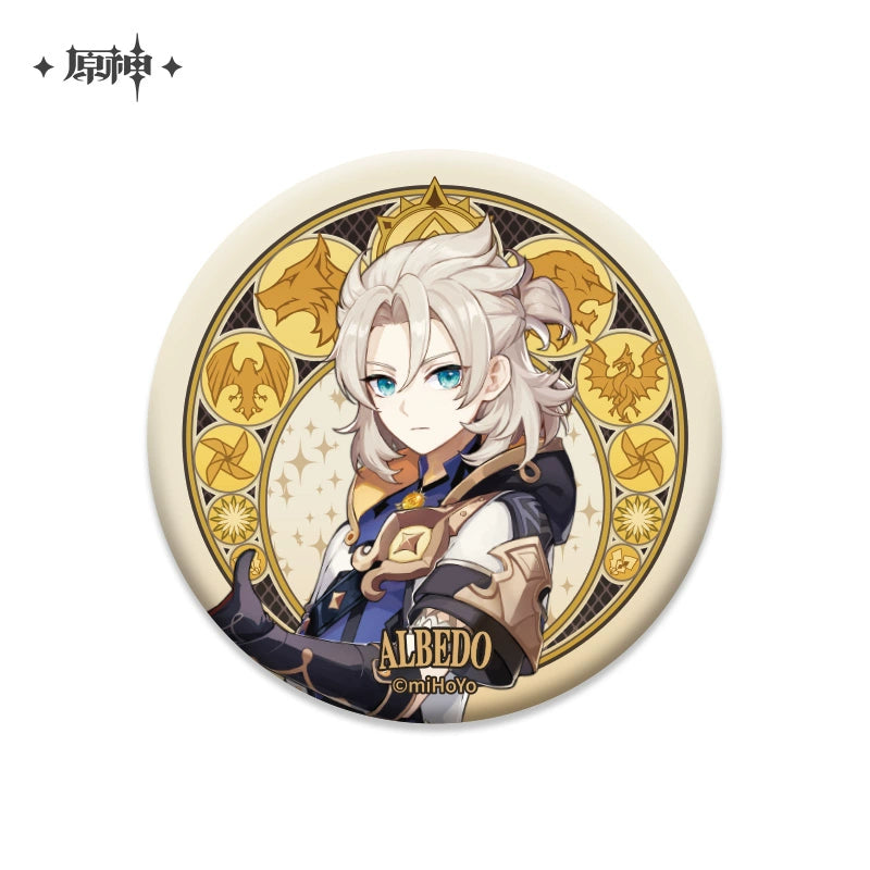 Lisenced Genshin Impact Mondstadt Theme Series Character Badge –  2.95 inches (75mm) – Venti, Klee, Albedo