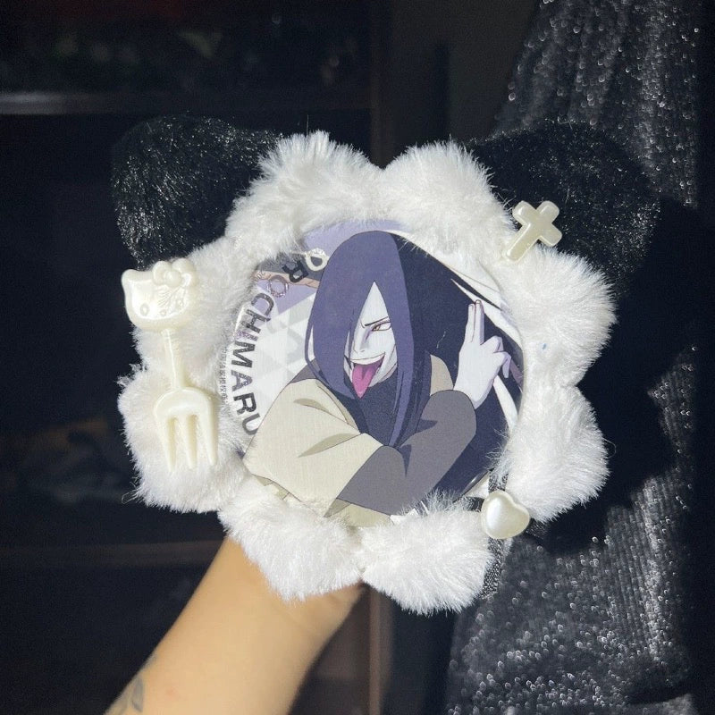 Handmade Cat Ears Badge Holder – Ita Bag Decoration Base for 2.28-2.95 inch (58mm-75mm) Badges