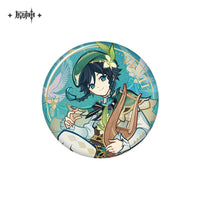 Lisenced Genshin Impact Genius Invokation TCG Tournament Series Tinplate Badge - 2.95 inches (75mm)