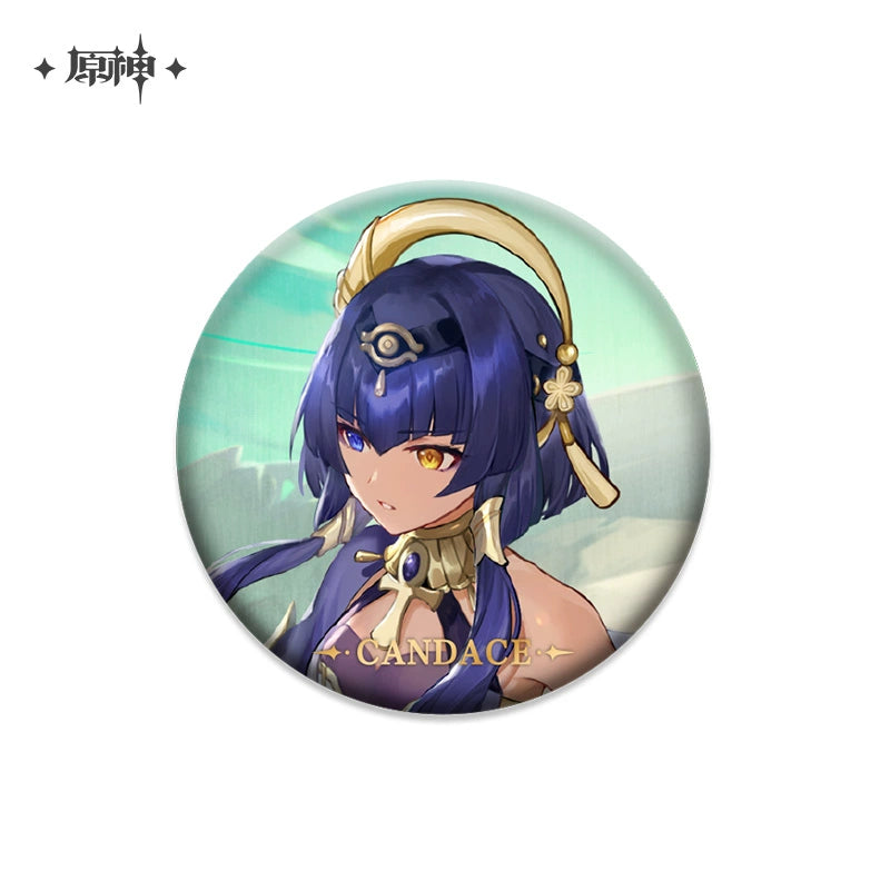 [Official Genshin Impact] Character Badge –  2.28inches(58mm) – Furina & Kaedehara Kazuha – Genshin Themed Series