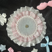 Handmade Angel Cat Badge Holder – Ita Bag Decoration Base for 2.28-2.95 inch (58mm-75mm) Badges