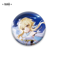 [Official Genshin Impact] Character Badge –  2.28inches(58mm) – Furina & Kaedehara Kazuha – Genshin Themed Series