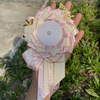 Handmade Badge Holder – Ita Bag Decoration Base with Gold Edge for 2.28-2.95 inch (58mm-75mm) Badges
