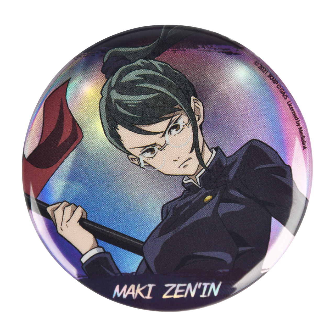 Licensed BOOMCOMIC Jujutsu Kaisen Holographic Badges-22.8inches（58mm）