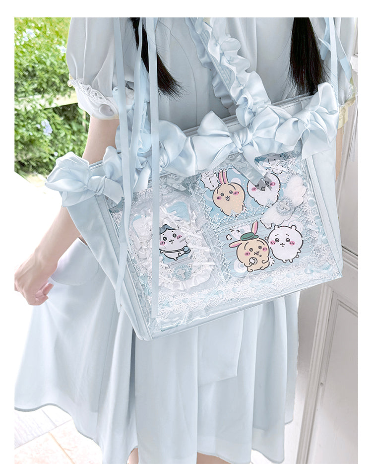 Rose Bloom Ita Bag – Stylish Ribbon Crossbody for Collectibles
