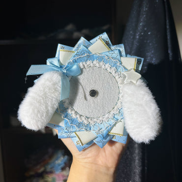 Handmade Cute Dog Badge Holder – Ita Bag Decoration Base for 2.28-2.95 inch (58mm-75mm) Badges