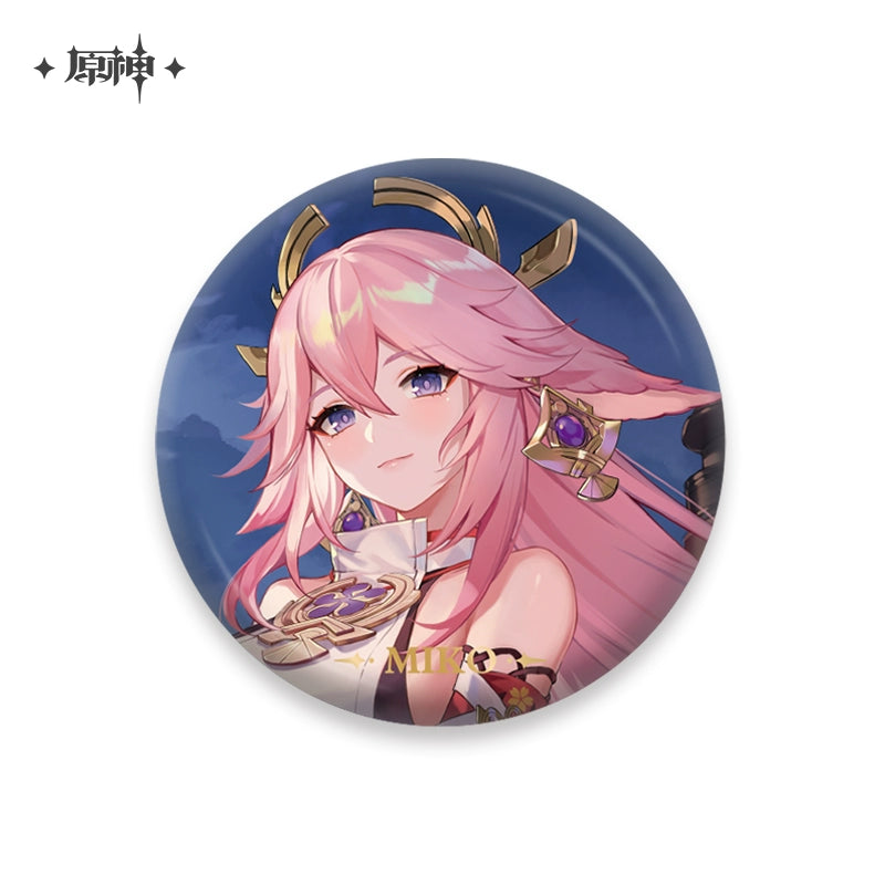 [Official Genshin Impact] Character Badge –  2.28inches(58mm) – Furina & Kaedehara Kazuha – Genshin Themed Series