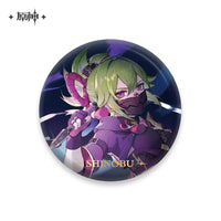 [Official Genshin Impact] Character Badge –  2.28inches(58mm) – Furina & Kaedehara Kazuha – Genshin Themed Series