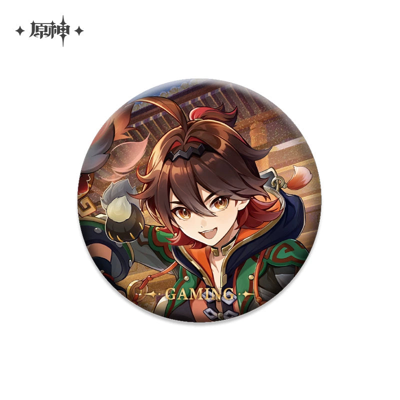 [Official Genshin Impact] Character Badge –  2.28inches(58mm) – Furina & Kaedehara Kazuha – Genshin Themed Series