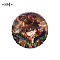 [Official Genshin Impact] Character Badge –  2.28inches(58mm) – Furina & Kaedehara Kazuha – Genshin Themed Series