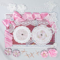 Fairy Garden Itabag Display Insert - Holds 2 Badges perfectly-Pre-made Ita Board Original Handmade