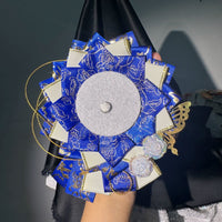 Handmade Lotus Flower Lace Badge Holder – Ita Bag Decoration Base for 2.28-2.95 inch (58mm-75mm) Badges
