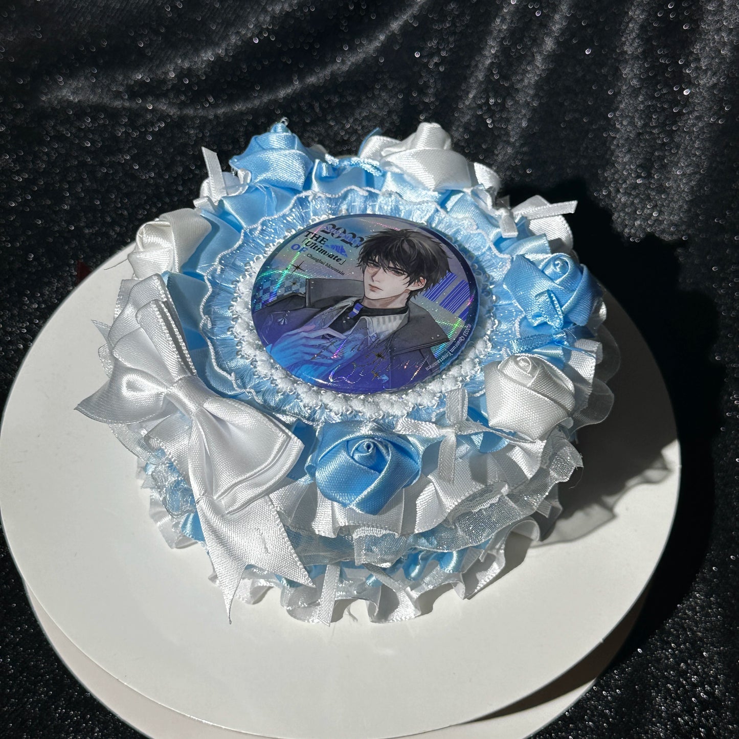 Handmade Lolita Rose Cake Badge Holder – Ita Bag Decoration Base for 2.28-2.95 inch (58mm-75mm) Badges