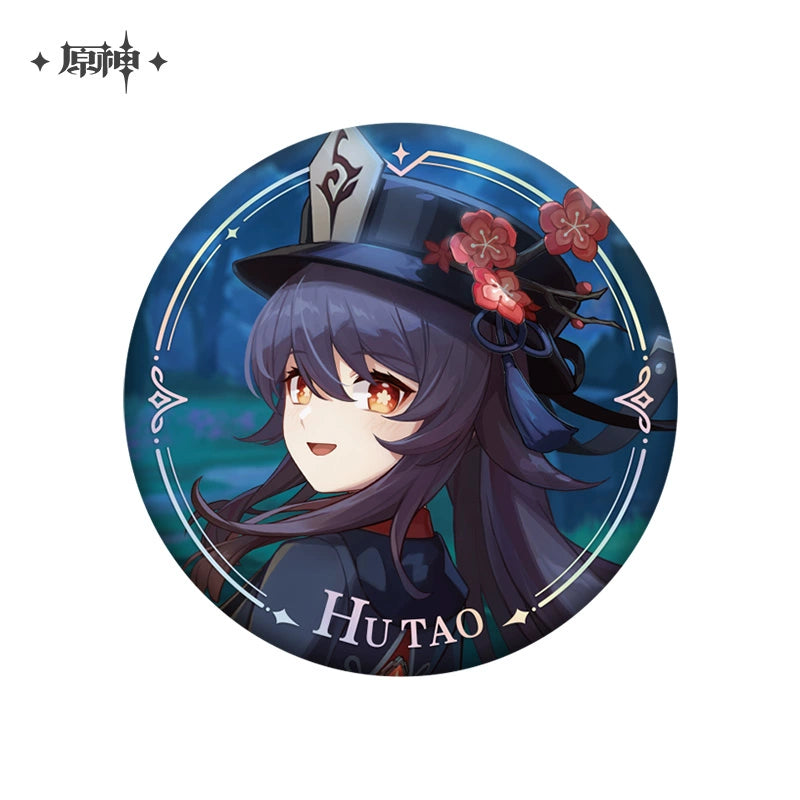 Lisenced Genshin Impact Character PV Series Tinplate Badge – 2.28inches(58mm) – Furina & Wanderer