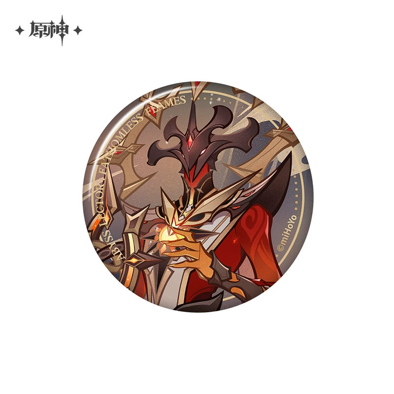 Lisenced Genshin Impact Genius Invokation TCG Tournament Series Tinplate Badge - 2.95 inches (75mm)