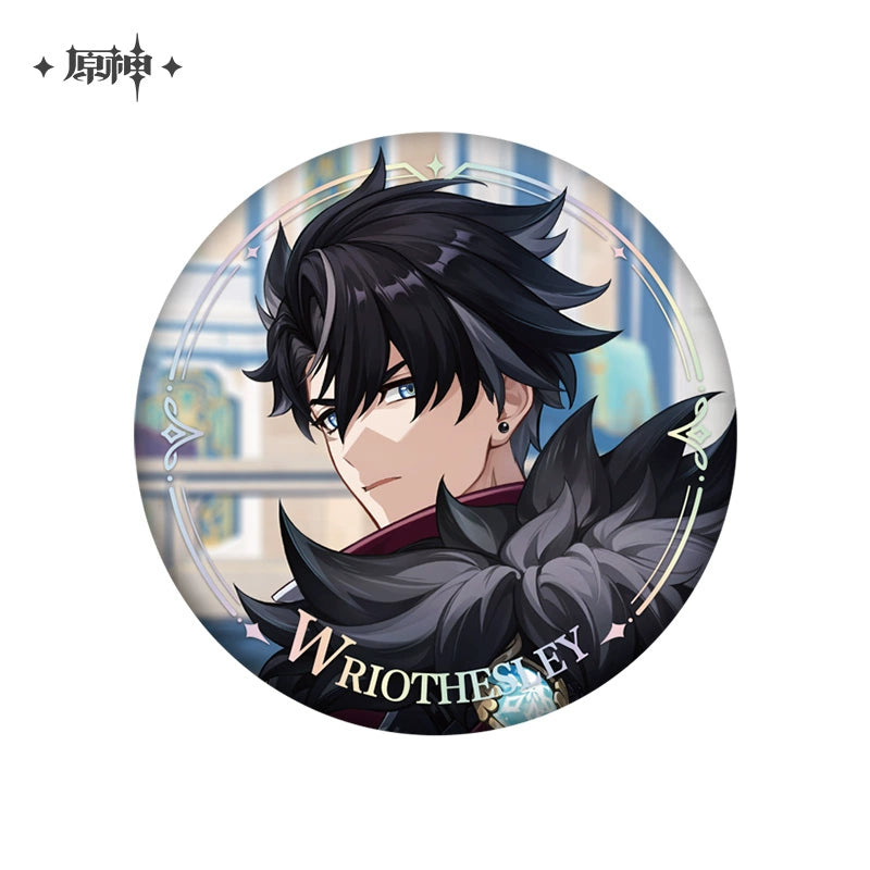 Lisenced Genshin Impact Character PV Series Tinplate Badge – 2.28inches(58mm) – Furina & Wanderer