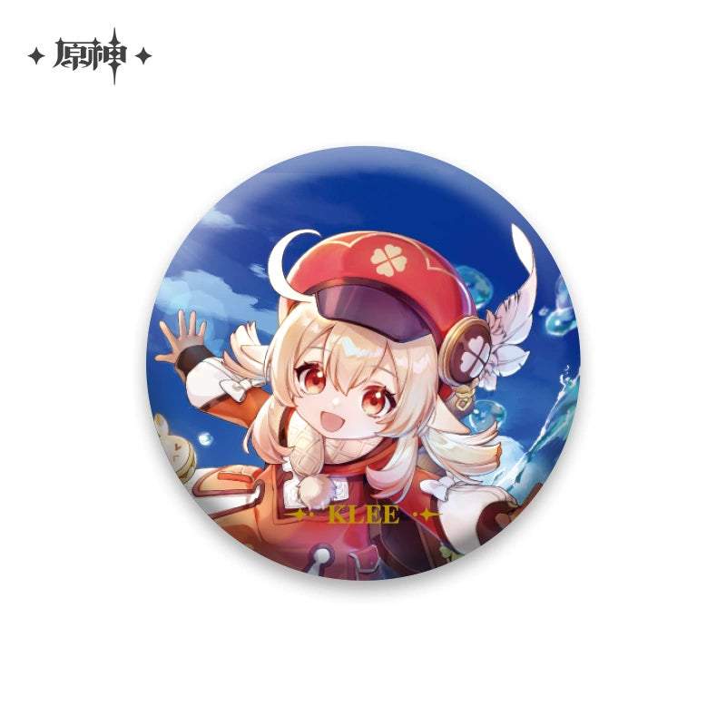 [Official Genshin Impact] Character Badge –  2.28inches(58mm) – Furina & Kaedehara Kazuha – Genshin Themed Series