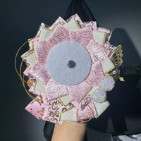 Handmade Lotus Flower Lace Badge Holder – Ita Bag Decoration Base for 2.28-2.95 inch (58mm-75mm) Badges