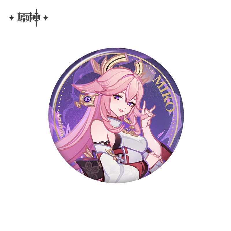 Lisenced Genshin Impact Genius Invokation TCG Tournament Series Tinplate Badge - 2.95 inches (75mm)