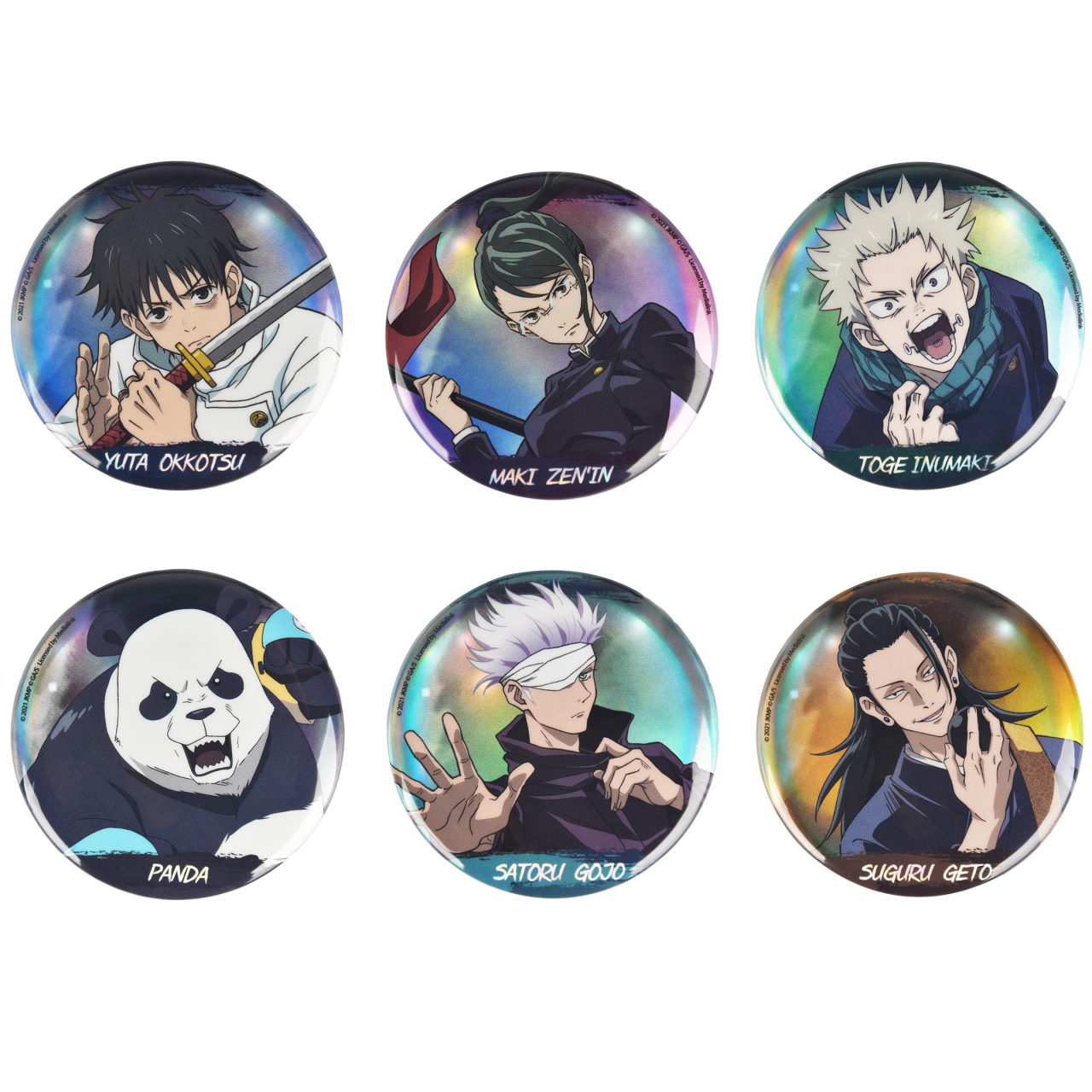 Licensed BOOMCOMIC Jujutsu Kaisen Holographic Badges-22.8inches（58mm）