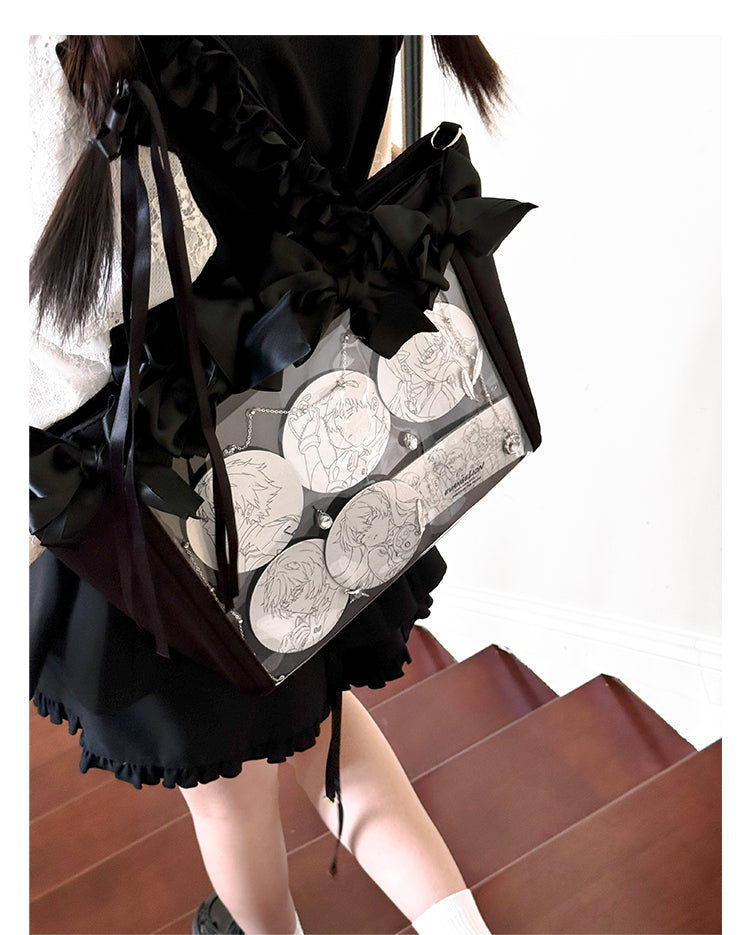 Rose Bloom Ita Bag – Stylish Ribbon Crossbody for Collectibles