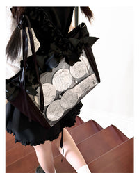 Rose Bloom Ita Bag – Stylish Ribbon Crossbody for Collectibles