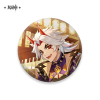 [Official Genshin Impact] Character Badge –  2.28inches(58mm) – Furina & Kaedehara Kazuha – Genshin Themed Series