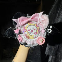 Handmade Demon Cat Feast Badge Holder – Ita Bag Decoration Base for 2.28-2.95 inch (58mm-75mm) Badges