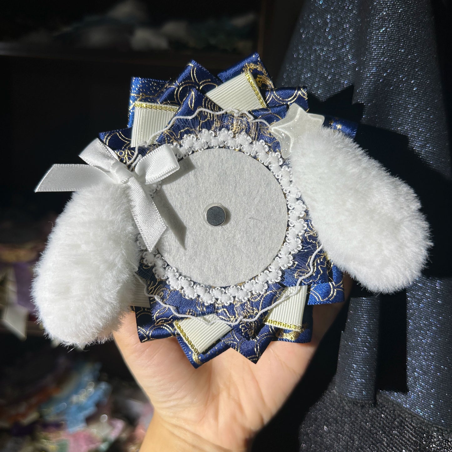 Handmade Cute Dog Badge Holder – Ita Bag Decoration Base for 2.28-2.95 inch (58mm-75mm) Badges