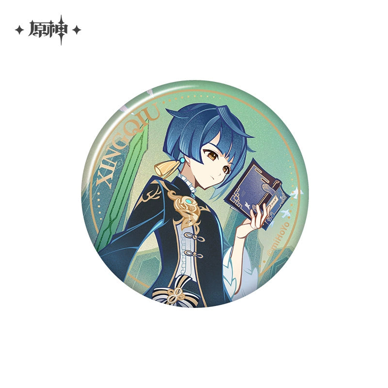 Lisenced Genshin Impact Genius Invokation TCG Tournament Series Tinplate Badge - 2.95 inches (75mm)
