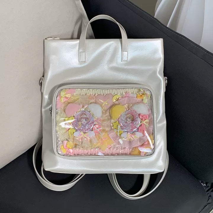 Multi-Way Ita Bag – Large Capacity, Convertible Shoulder, Backpack & Handbag