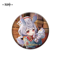 [Official Genshin Impact] Character Badge –  2.28inches(58mm) – Furina & Kaedehara Kazuha – Genshin Themed Series