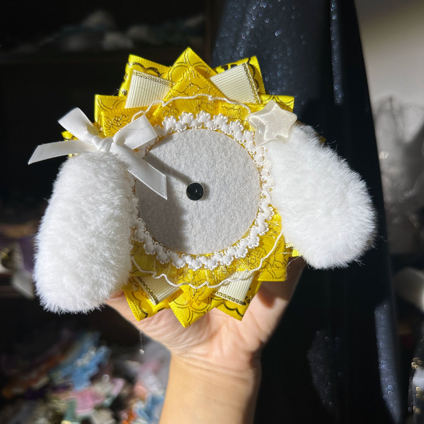 Handmade Cute Dog Badge Holder – Ita Bag Decoration Base for 2.28-2.95 inch (58mm-75mm) Badges