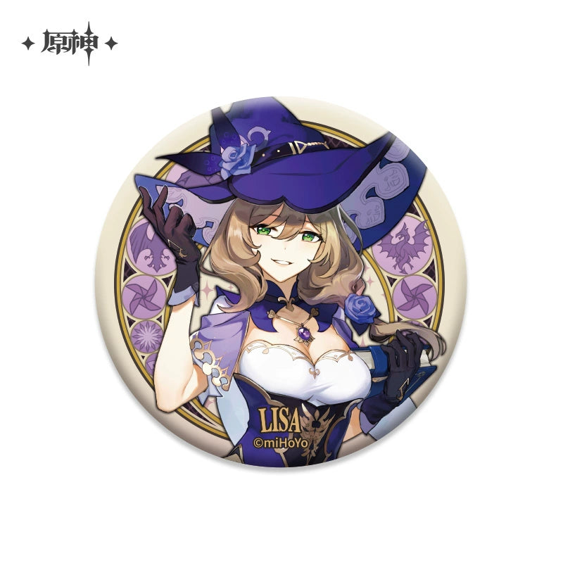 Lisenced Genshin Impact Mondstadt Theme Series Character Badge –  2.95 inches (75mm) – Venti, Klee, Albedo