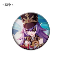 [Official Genshin Impact] Character Badge –  2.28inches(58mm) – Furina & Kaedehara Kazuha – Genshin Themed Series