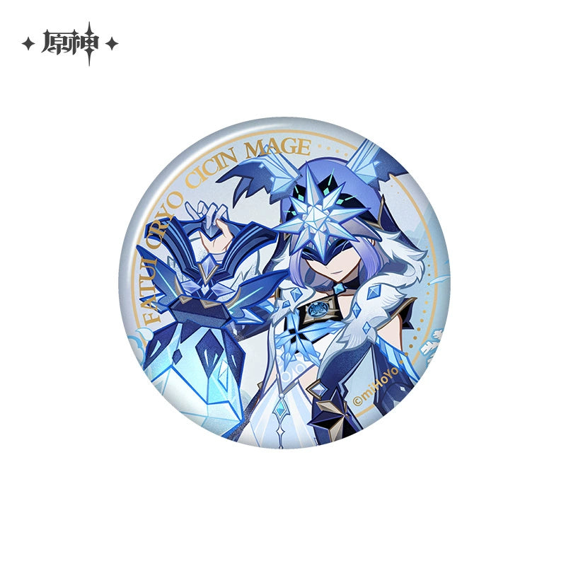 Lisenced Genshin Impact Genius Invokation TCG Tournament Series Tinplate Badge - 2.95 inches (75mm)