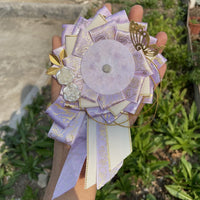 Handmade Badge Holder – Ita Bag Decoration Base with Gold Edge for 2.28-2.95 inch (58mm-75mm) Badges
