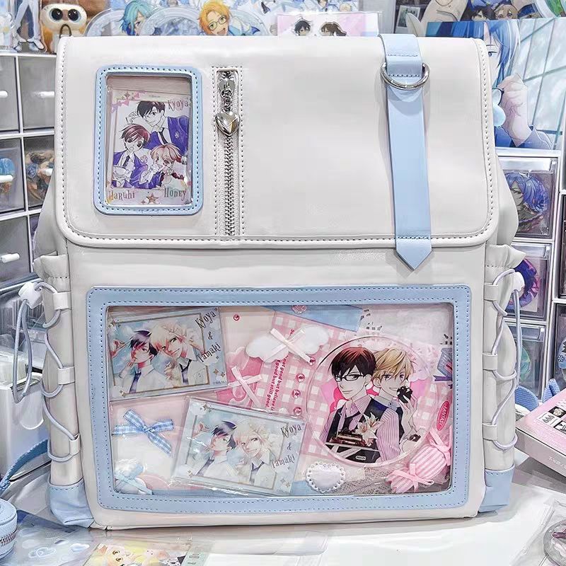 Spacious Ita Bag – Double Shoulder Backpack for School & Plush Toy Display