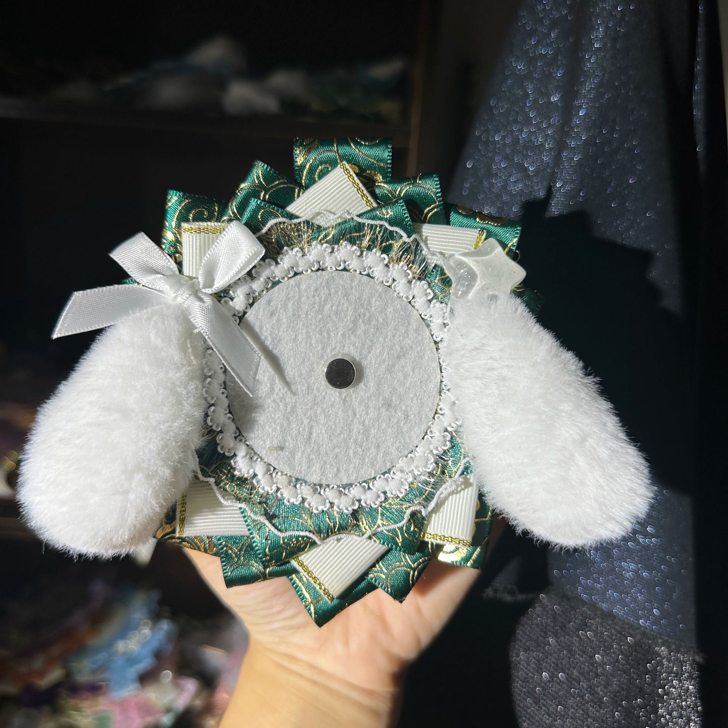 Handmade Cute Dog Badge Holder – Ita Bag Decoration Base for 2.28-2.95 inch (58mm-75mm) Badges