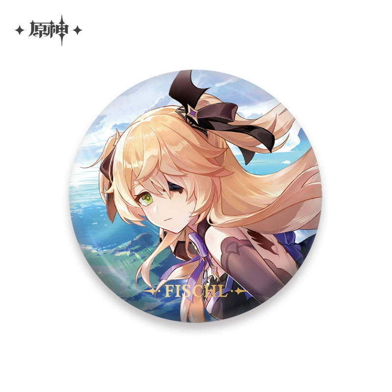 [Official Genshin Impact] Character Badge –  2.28inches(58mm) – Furina & Kaedehara Kazuha – Genshin Themed Series