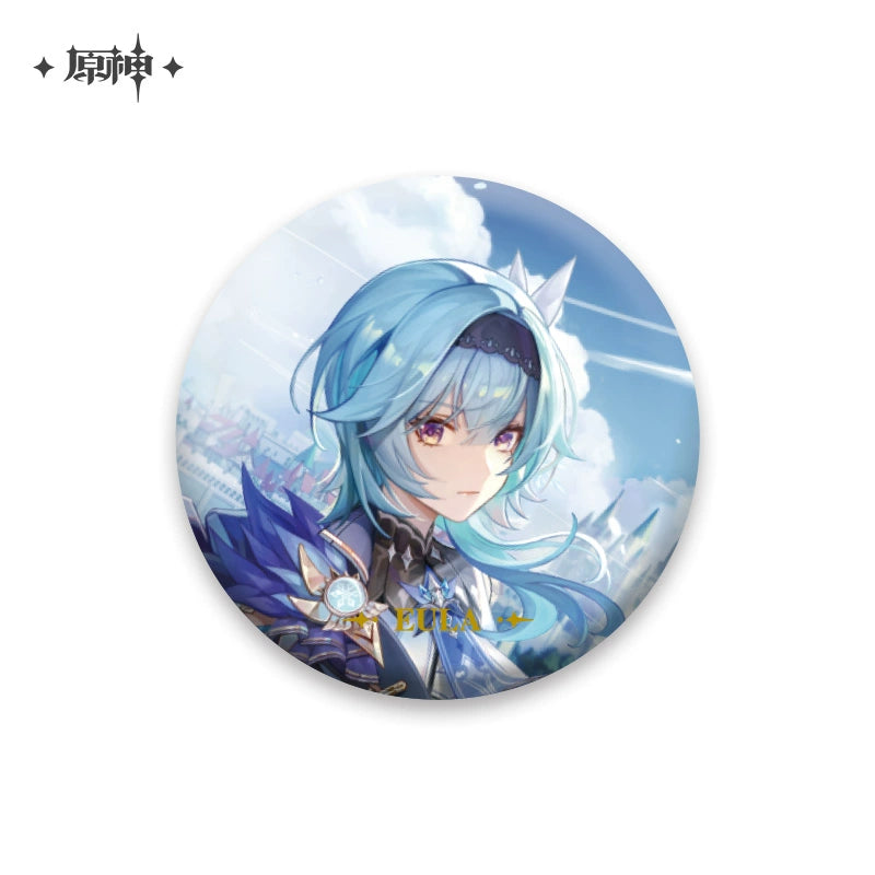 [Official Genshin Impact] Character Badge –  2.28inches(58mm) – Furina & Kaedehara Kazuha – Genshin Themed Series