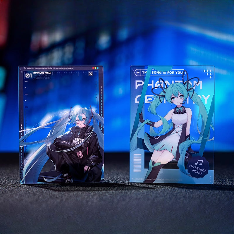 Moeyu Hatsune Future Technology Series Transparent Card Miku Animation Peripheral Acrylic Commemorative Ornament Goods