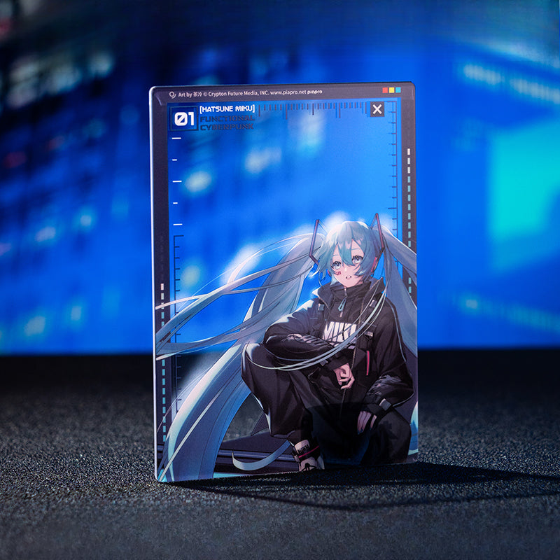 Moeyu Hatsune Future Technology Series Transparent Card Miku Animation Peripheral Acrylic Commemorative Ornament Goods