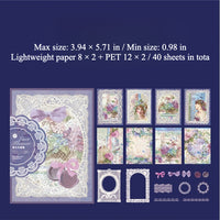 40 Sheets Background Paper Material Pack for Ita Frame Crafting