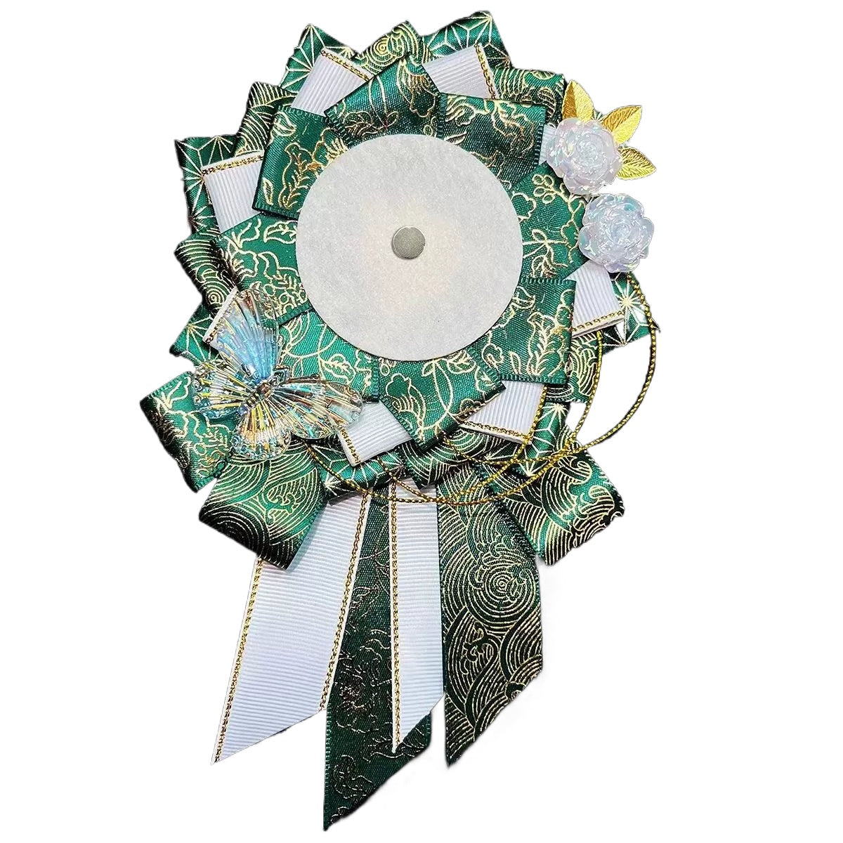 Handmade Blooming Flowers Badge Holder – Ita Bag Decoration Base for 2.28-2.95 inch (58mm-75mm) Badges