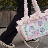 Miku’s Dreamy Ribbon Ita Bag – Handheld, Shoulder & Crossbody Pastel Display Tote